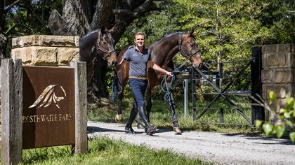 Show jumper James Arkins is off the USA with stallions Eurostar and Jovaro. © Stephen Mowbray