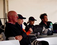 Roger Fitzhardinge and Kerry Mack provide expert commentary for the live stream of the Grand Prix