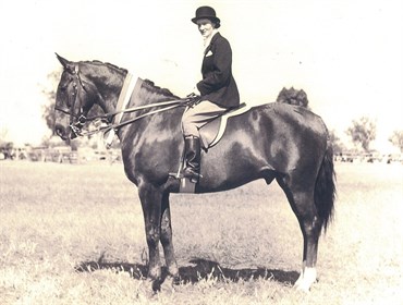3. My mother - Betty McLean (Johnson) riding Bindi