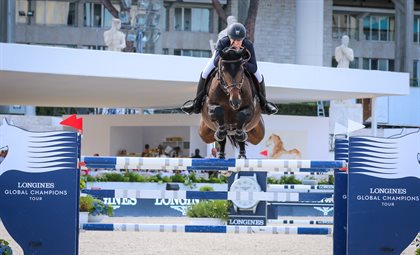 Amy Graham on Coleraine des Bergeries competing at the Longines Global Champions Tour of Rome. © Michelle Terlato Photography