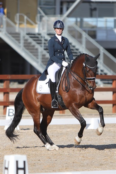 Alycia Targa and Jane Bruce's CP Dresden were second in the Grand Prix and Freestyle. © Roger Fitzhardinge