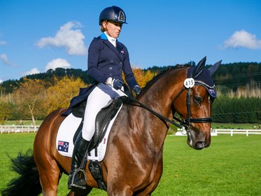 Amanda Ross and Dicavalli Diesel representing Australian at the 2019 Oceania Championships in Taupo, New Zealand. © Kirsty Pasto.jpg