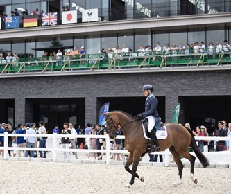 Andrew Hoy riding Bloom Des Hauts Crets at the Ready Steady Tokyo Test Event © FEU/Yusuke Nakanishi
