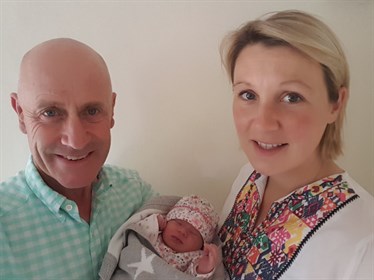Andrew and Stefanie Hoy with their new baby. Photo Credit: Hoy Eventing Twitter page