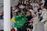 Aussies cheer on the eventers in the dressage!