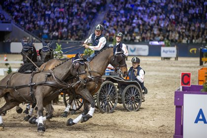 Boyd Exell, winner of the FEI Driving World Cup™ 2021/2022 Western European League - Stockholm (SWE). © FEI/Roland Thunholm