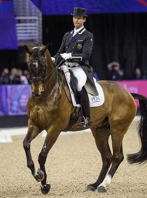 Carl HESTER (GBR) rides NIP TUCK in The FEI World Cup™ Dressage Final ll, Grand Prix Freestyle - Cara Grimshaw/FEI