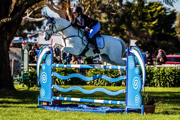 Chealsea Priestly and Skansen Purist in the CIC3*; they had a clear round in the showjumping to finish 7th - © Geoff McLean/Gone Riding Media