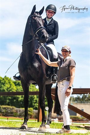 Christan with rider Lisa Janke and New Star Lp (Negro x DiMaggio). © ffire Photogrpahy