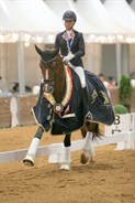 Daniella Dierks riding SPH Renaissance, the seven year old young horse champion - © Roger Fitzhardinge