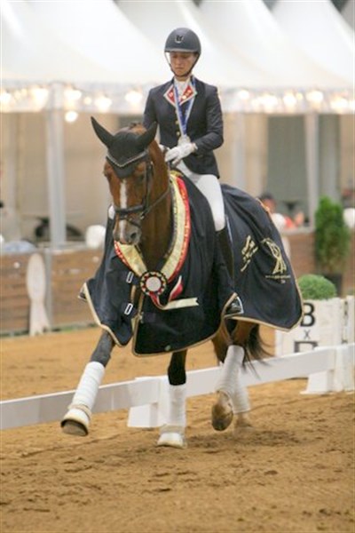 Daniella Dierks riding SPH Renaissance, the seven year old young horse champion - © Roger Fitzhardinge