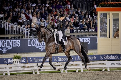 Dorothee Schneider on Showtime FRH, who placed in silver medal position in the Grand Prix Special at the European Championships. © FEI / Liz Gregg