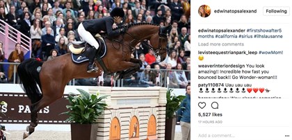 Edwina Tops-Alexander has revealed on her Instragram account that she is back competing.