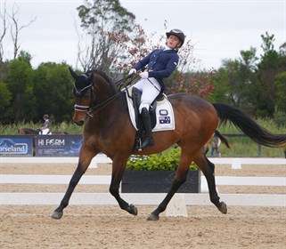 Emma Booth and Zidane in the Grade 3 Para class at the Serata Equine Dressage Festival at Boneo Park © The Australian Equestrian Team