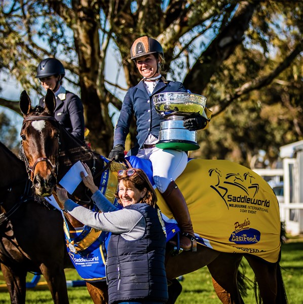 Jade Finlay and Oaks Cordelia: The 2018 MI3DE CCI3* is officially theirs with Janet Houghton and the "Cup" - © Geoff McLean/Gone Riding Media