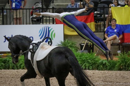 James Hocking and French Kiss in the first round of competition - © Michelle Terlato