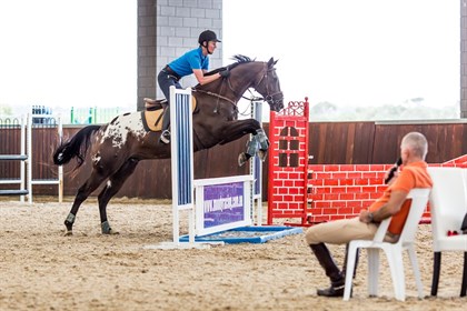 Jane Riley and Sirspotalot at the George Morris Clinic - © Katherine Jamison