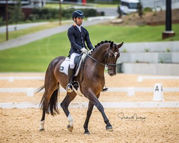 John Thompson and Aber Fontaine MI place first in the 5-year-old class with a score of 79.40% © Stephen Mowbray Photography