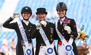 Laura Graves of the United States, Isabell Werth of Germany and Charlotte Dujardin of Britain © FEI/Martin Dokoupil