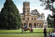 Madison Simpson gallops LV Elf in front of Werribee Mansion in the CCI2* © Michelle Terlato