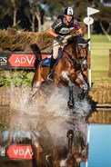 Matt Gaske and Thymes Too powering through the Bates AdVanta water in the CIC3*; they finished the XC on 40.80 - © Geoff McLean/Gone Riding Media