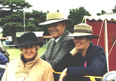 Maureen Walker with her husband Bruce and daughter Lindy. © Marena Stud