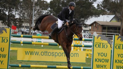 Murrumbateman's Stephen Dingwall competing at the NSW Showjumping Championships in Canberra on Wednesday © The Canberra Times