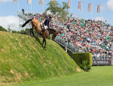 Nigel Coupe and Golvers Hill, winners of the Al Shira’aa Derby at Hickstead. © Julian Portch