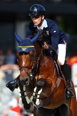 Peder Fredricsson with H&M All In at the 2019 FEI European Championships in Rotterdam © Dean Mouhtaropoulos/Getty Images for FEI