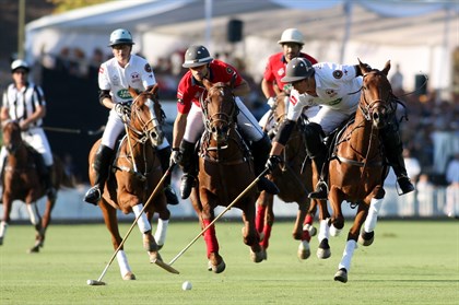 Polo players in action. © XI FIP World Polo Championship