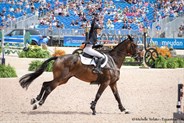 Ros Canter goes clear on Allstar B and knows she will get at least silver at this point - © Michelle Terlato