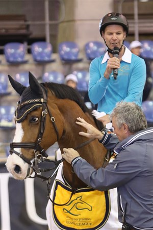 Russell Johnstone and Daprice after winning the second leg of the AJTL. © Roger Fitzhardinge