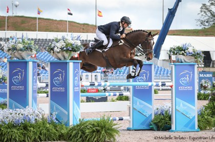 Shane Rose and Virgil jumped clear in the showjumping phase - © Michelle Terlato