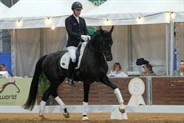 Six year old champion, Penny Hill Sophia, with the guest judge on board - © Roger Fitzhardinge