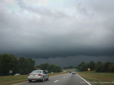 Storms brewing on the way to WEG in Tryon - © Michelle Terlato