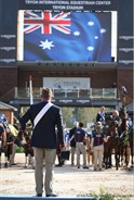 The Aussie national anthem for Boyd Exell - © Michelle Terlato