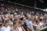 The crowd in the Main Stadium for the end of the cross country.