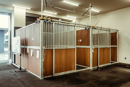 The stables at the new equine veterinary clinic for Tokyo 2020. © FEI/Christophe Taniére