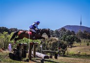 Victoria Doak riding Girl with a Curl, Junior 1* winners at Canberra International Horse Trials, 2017. © Elizabeth Borowik