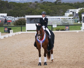 Wendi Williamson won the FEI CDI-W Grand Prix Freestyle with a total score of 72.300% © The Australian Equestrian Team
