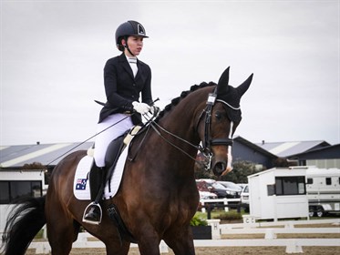 Zoe Vorenas and Neversfelde Kipling, winners of the Grade 4 Team Test. © Kirsty Pasto/The Australian Equestrian Team